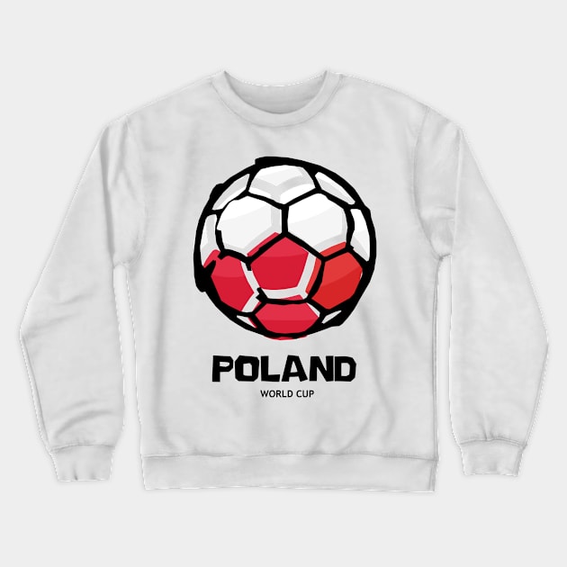 Poland Football Country Flag Crewneck Sweatshirt by KewaleeTee